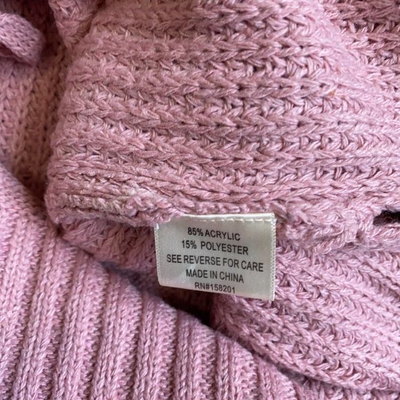 Style Me Petites Sweater Womens Medium Pink Pullover Long Sleeve Grommet Ladies - Picture 12 of 12